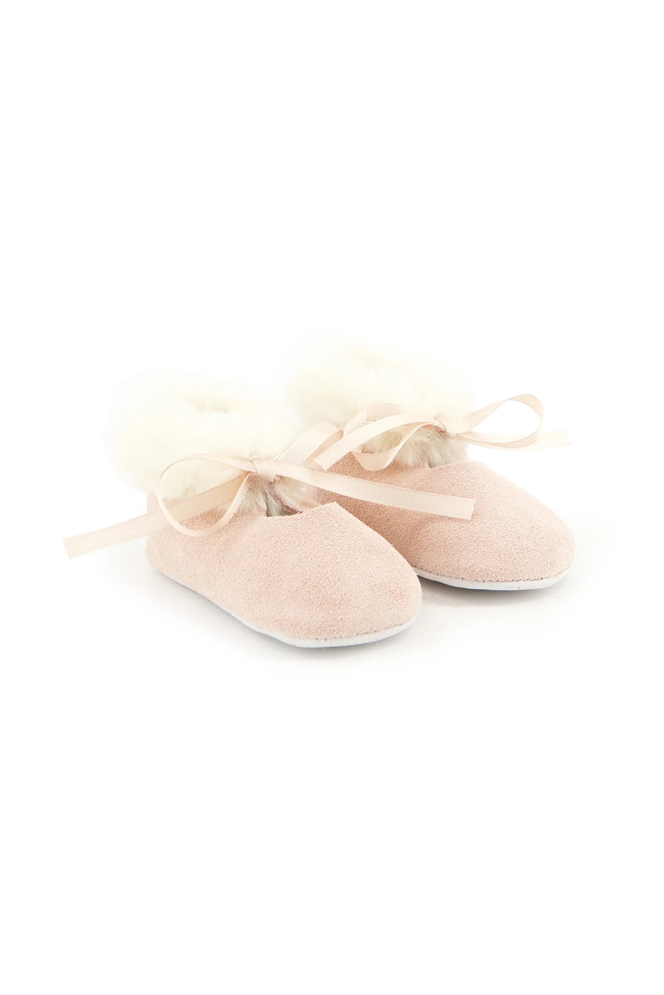 Pink Slippers w/ Faux Fur Trim - Tartine et Chocolat FW24