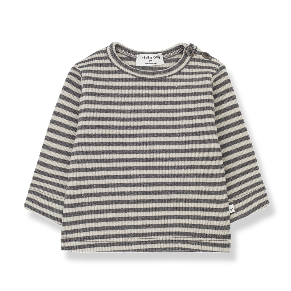 Oatmeal LS Striped Shirt - One More in the Family FW24