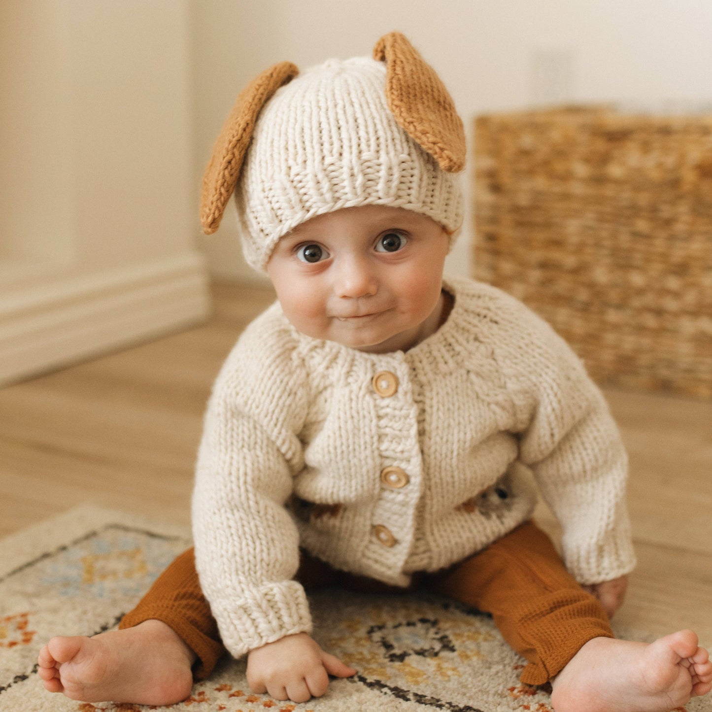 Puppy Cardigan Sweater -huggalug