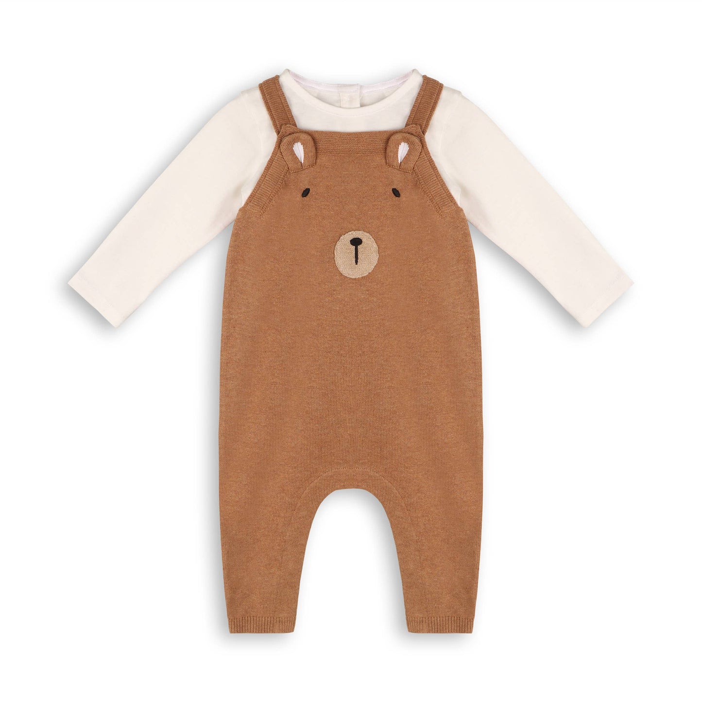 Bear Sweater Knit Baby Overall & Bodysuit Set (Organic): Viverano