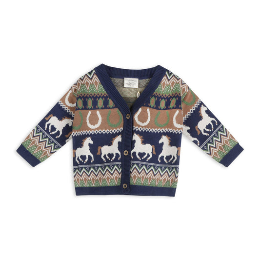 Romeo Western Jacquard Knit  Cardigan (Organic Cotton): Viverano