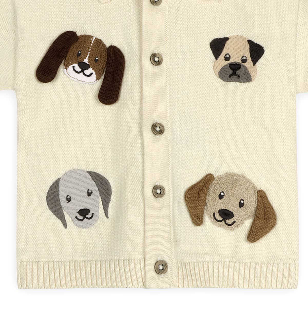 Doggy Embroidered Baby Shirt & Shorts Set (Organic Cotton)