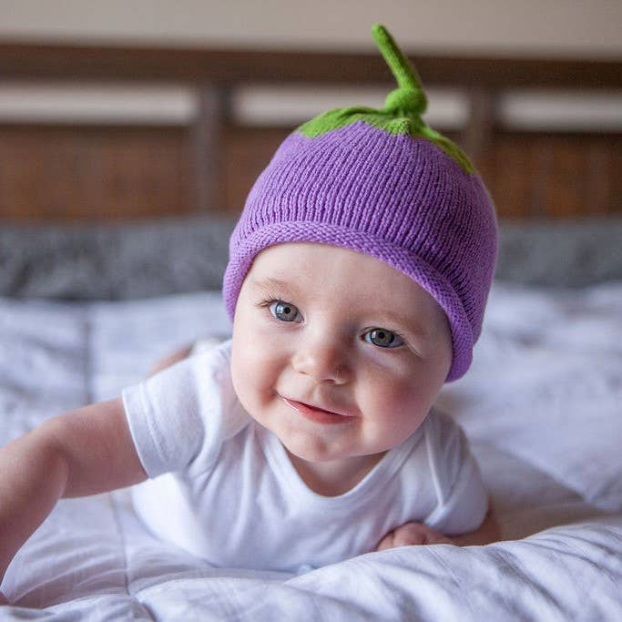 Blueberry Baby Hat-Melange