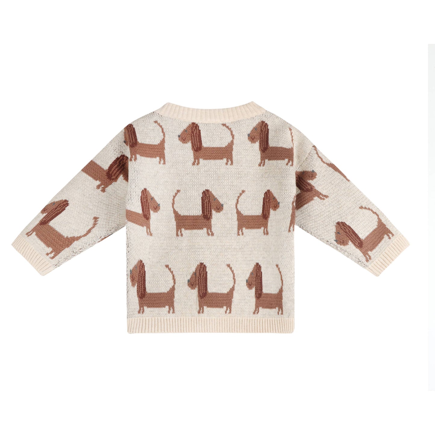 Doxie Dog Jacquard Knit  Pullover (Organic Cotton): Viverano