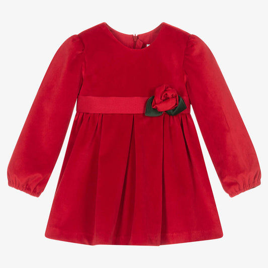 LS Pleated Velvet Dress-abel & lula