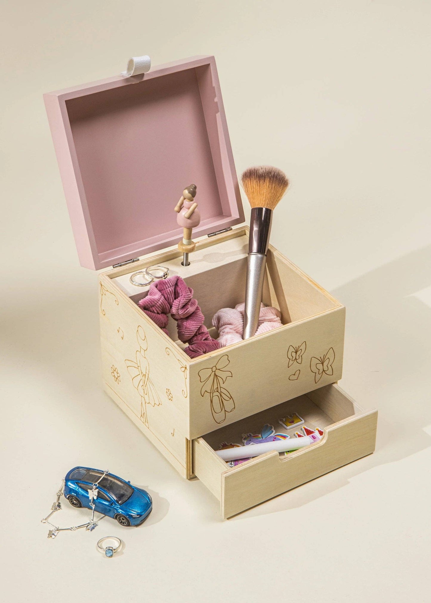 Wooden Ballerina Musical Souvenir Box - Coco Village