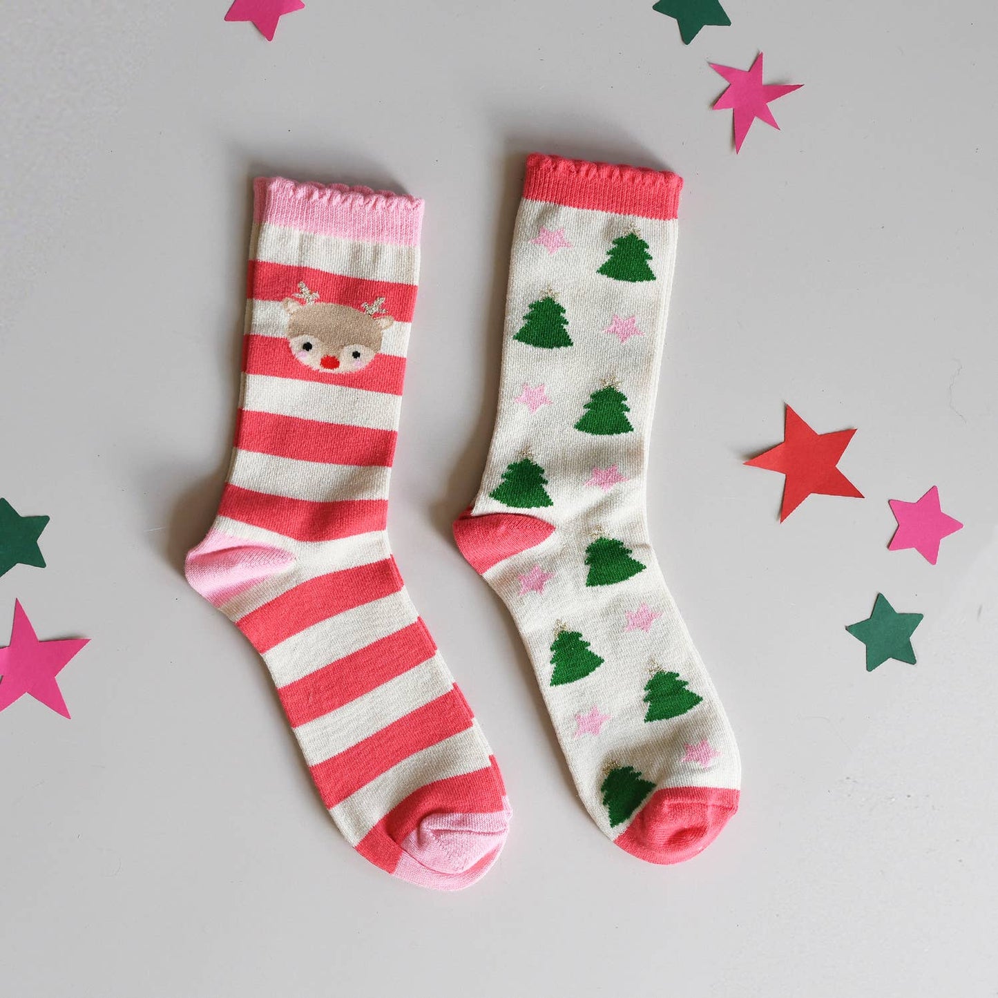 Jolly Christmas 2 Pack Socks (Size 9-12 Junior)