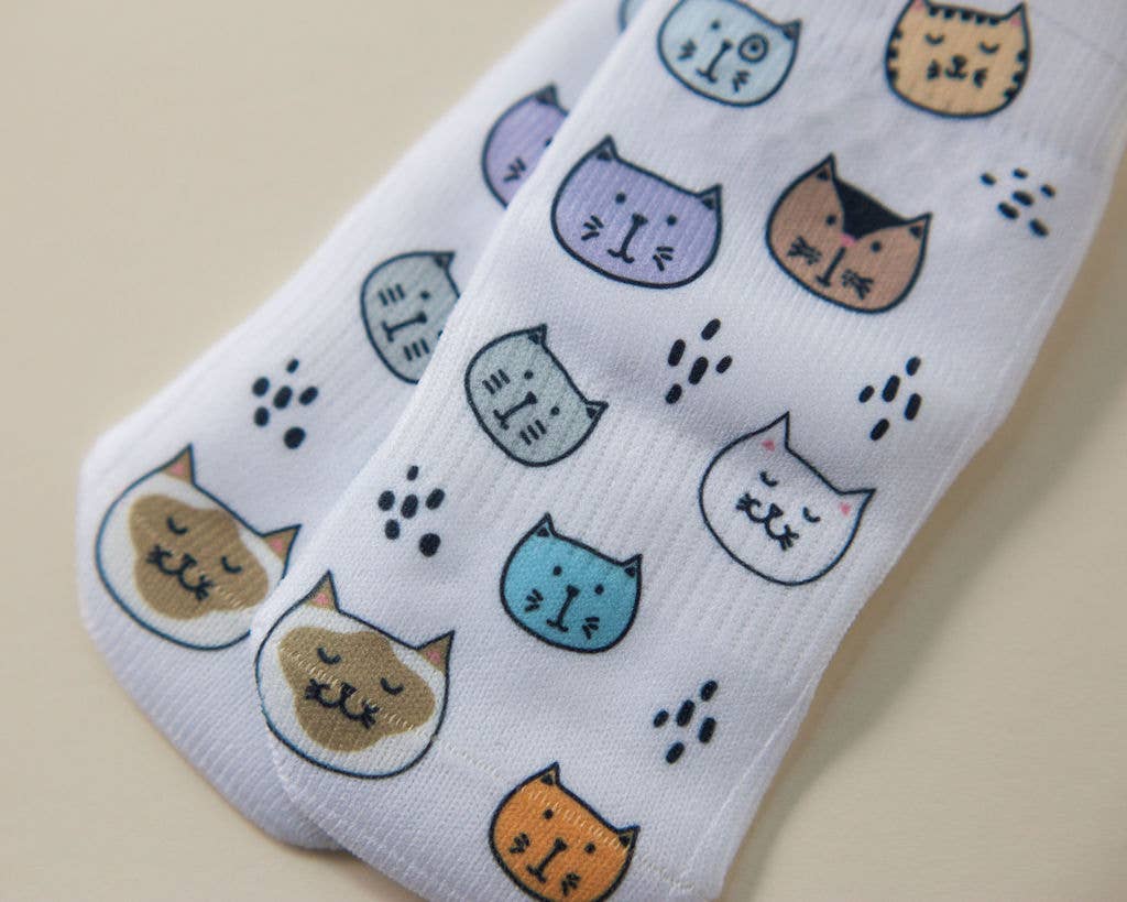 Meow - Non-Slip Baby Socks with Cats, Toys, Paw :