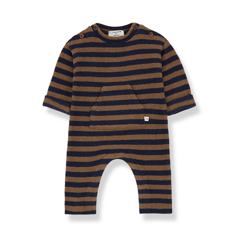 Jofre Striped Kangaroo Pocket Jumpsuit - One More in the Family FW25