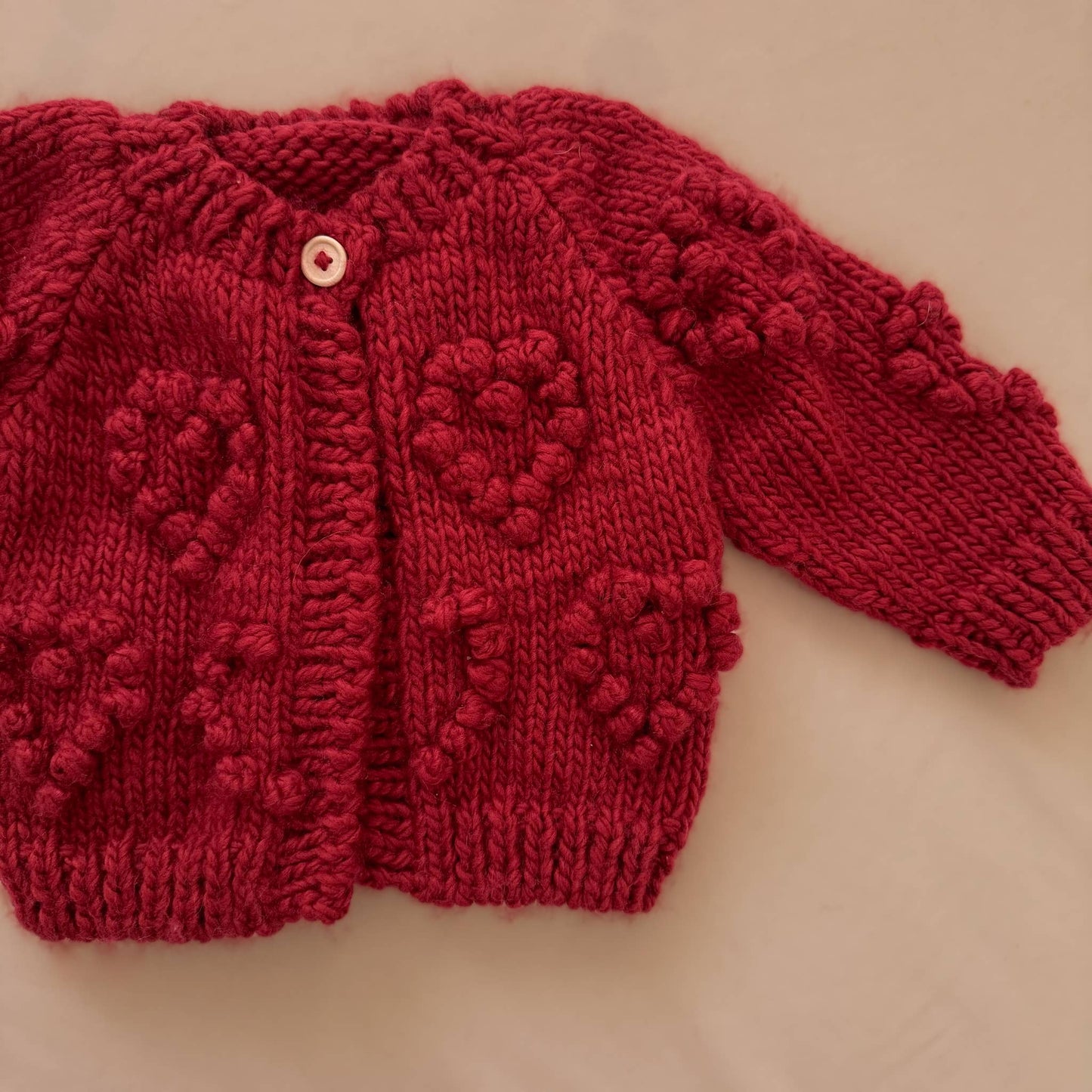 Heart Popcorn Cardigan-Bluberry HIll