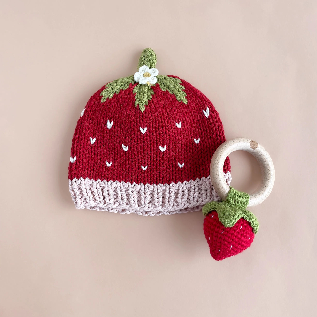 Addie Strawberry Beanie - Blueberry Hill