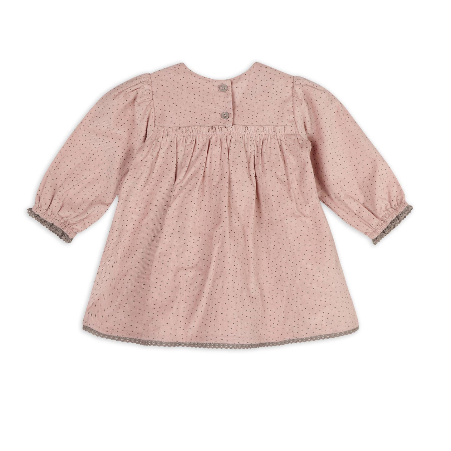 Smocked & Embroidered Corduroy Baby Dress & Bloomer -Organic: Viverano