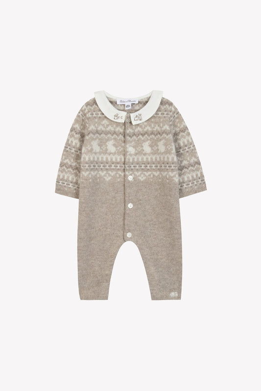 Bunny Jacquard Romper-Tartine et Chocolat FW25