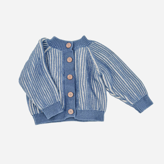 Cotton Brioche Cardigan - Blueberry Hill