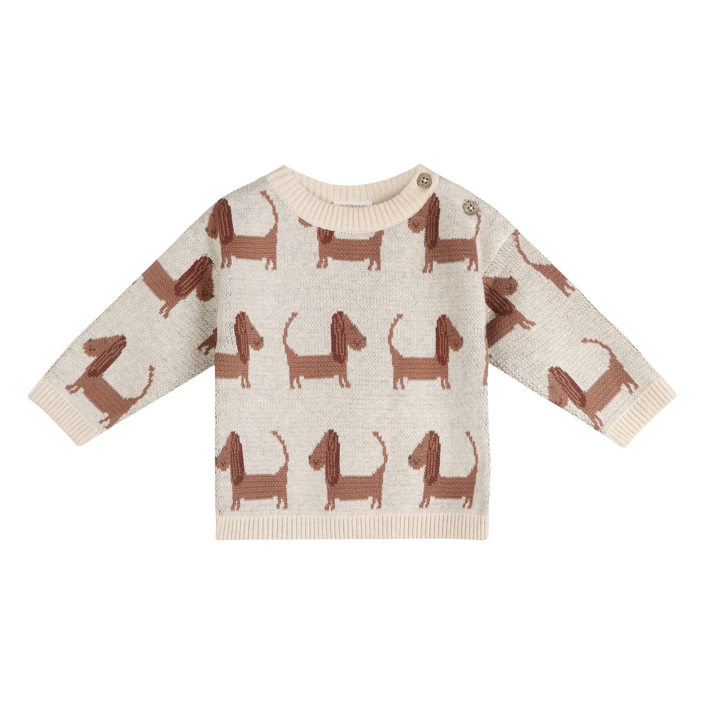 Doxie Dog Jacquard Knit  Pullover (Organic Cotton): Viverano