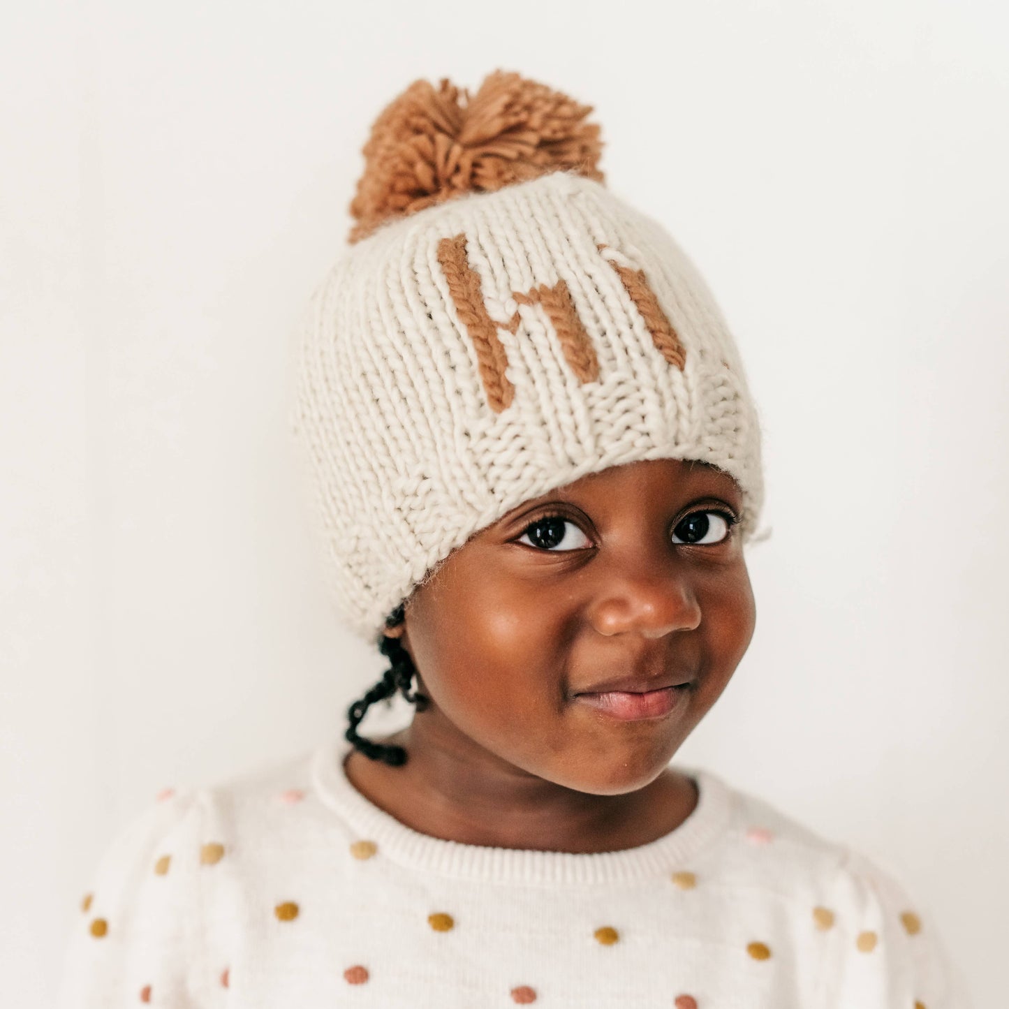 Hi.  Hand Knit Beanie Hat -huggalugs