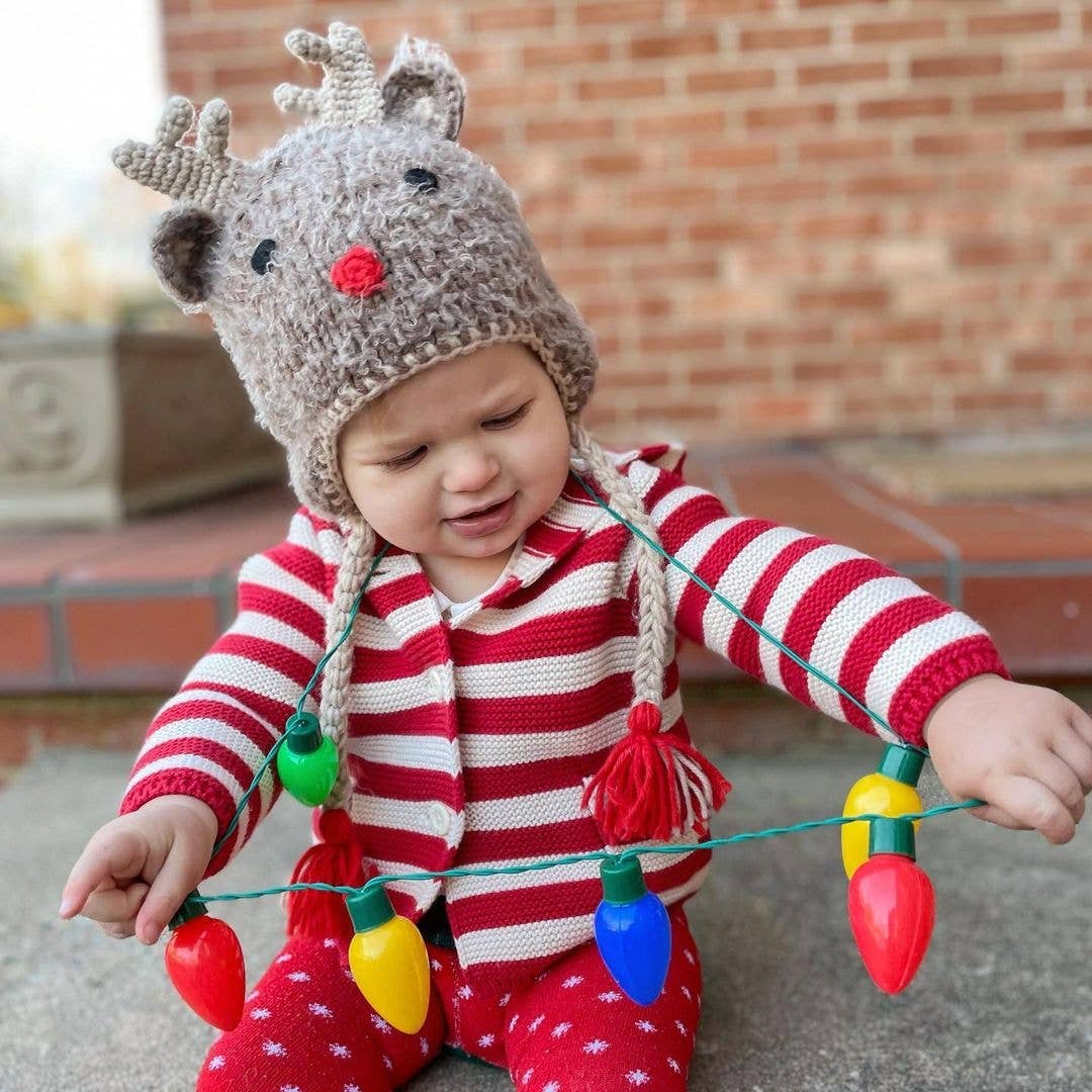 Rudolph Reindeer Beanie Hat -Huggalugs