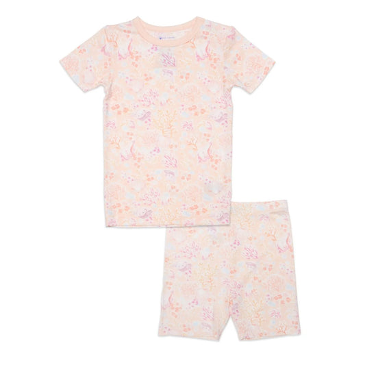 Coral Floral Modal Magnetic Toddler PJ's - Magnetic Me