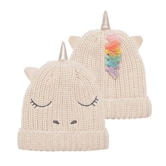 Rainbow Unicorn Knitted Hat -rockahula