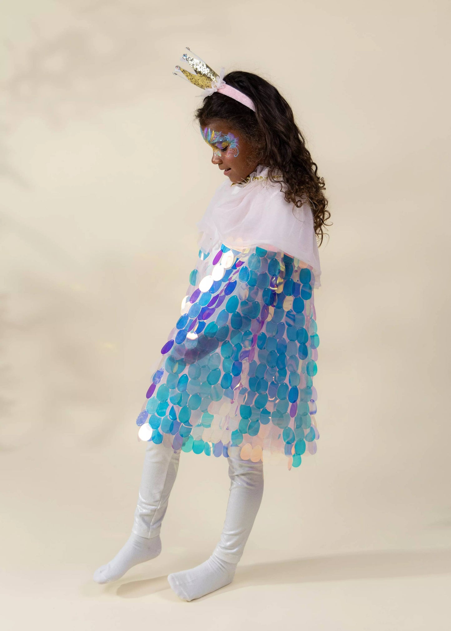 Sequins Cape & Crown Costume - Coco Village