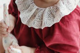 Velvet Lace Collar Romper -Konges Slojd FW25