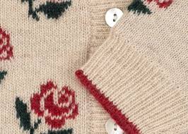 Belou Rose Knit Cardigan w Collar-Konges Slojd FW25