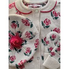 Belou Rose Knit Cardigan w Collar-Konges Slojd FW25