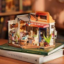 DIY Miniature Corner Book Store-Hands Craft