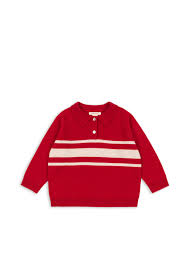 Basi Red Polo Sweater-Konges Slojd FW25