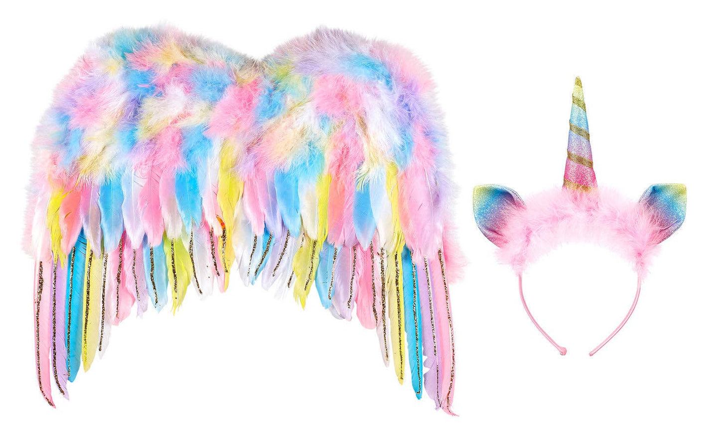 Multicolor Unicorn Wings+Headband - Souza