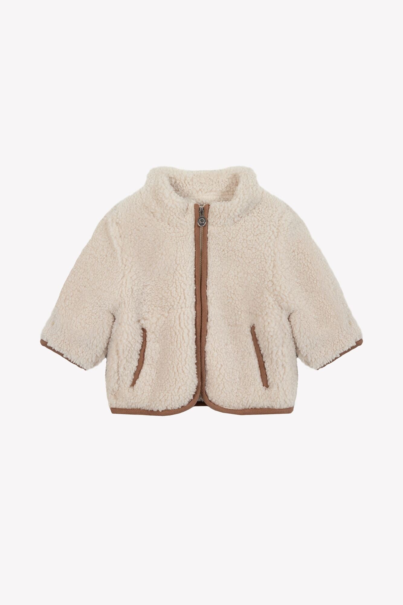 Sherpa Zip Cardigan-Tartine et Chocolat FW25