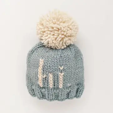 Hi.  Hand Knit Beanie Hat -huggalugs