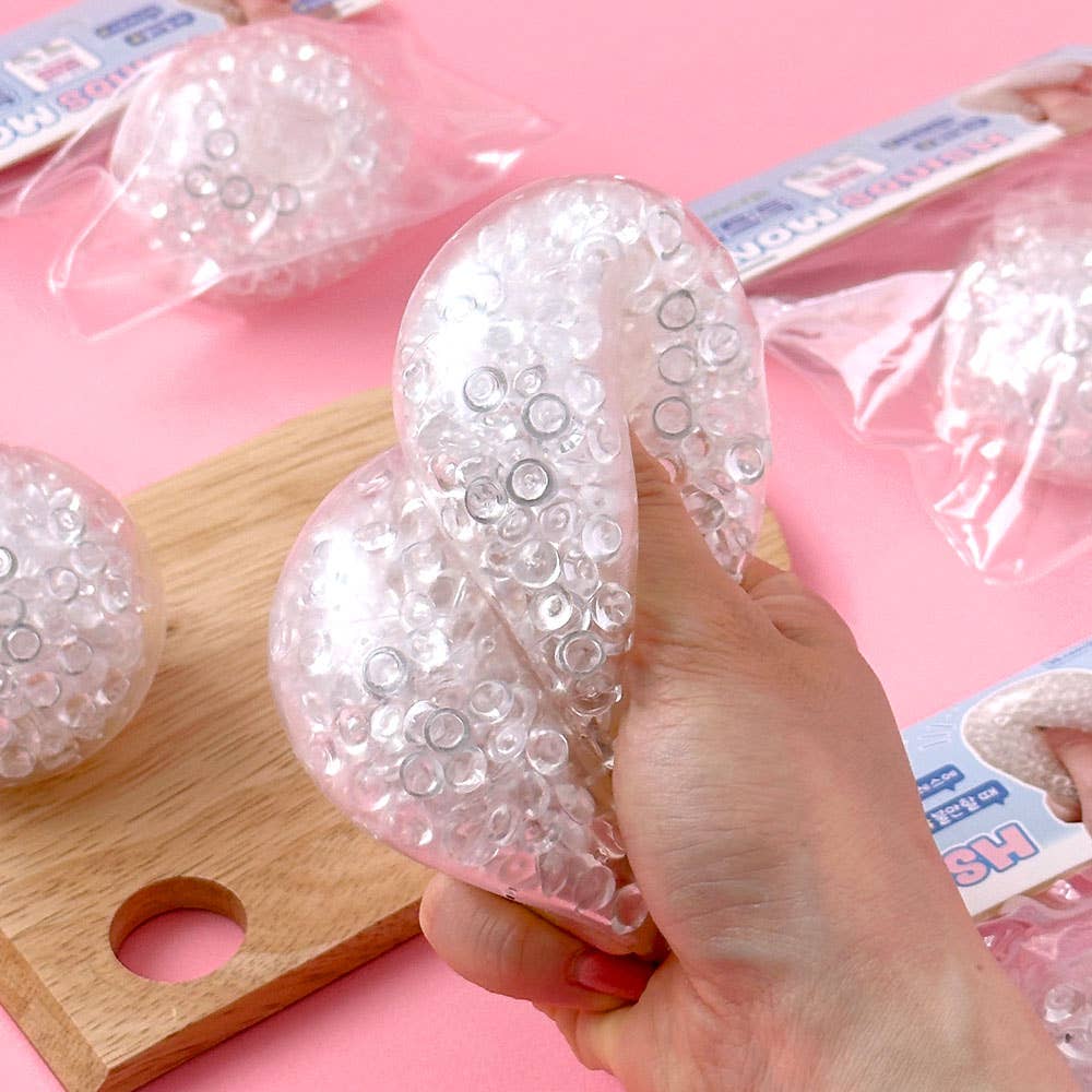 SNOW SQUISH – Clear Jelly Bead Stress Ball