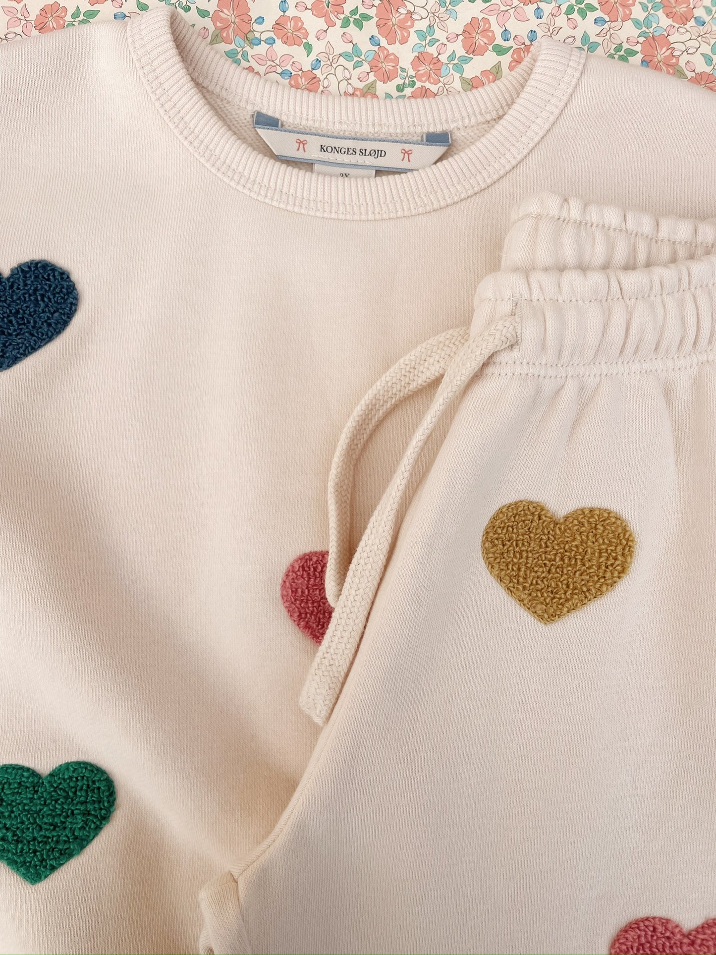 Lou Multi Heart Sweatpant-Konges Slojd FW25
