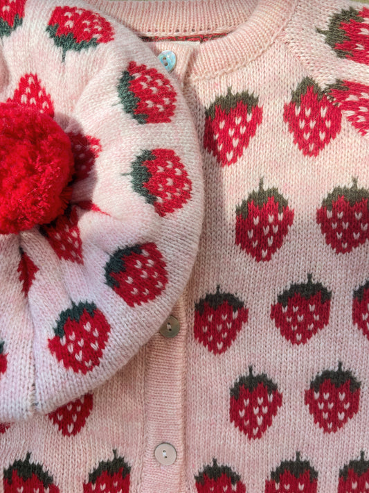 Belou Strawberry Knit Cardigan-Konges Slojd SP26