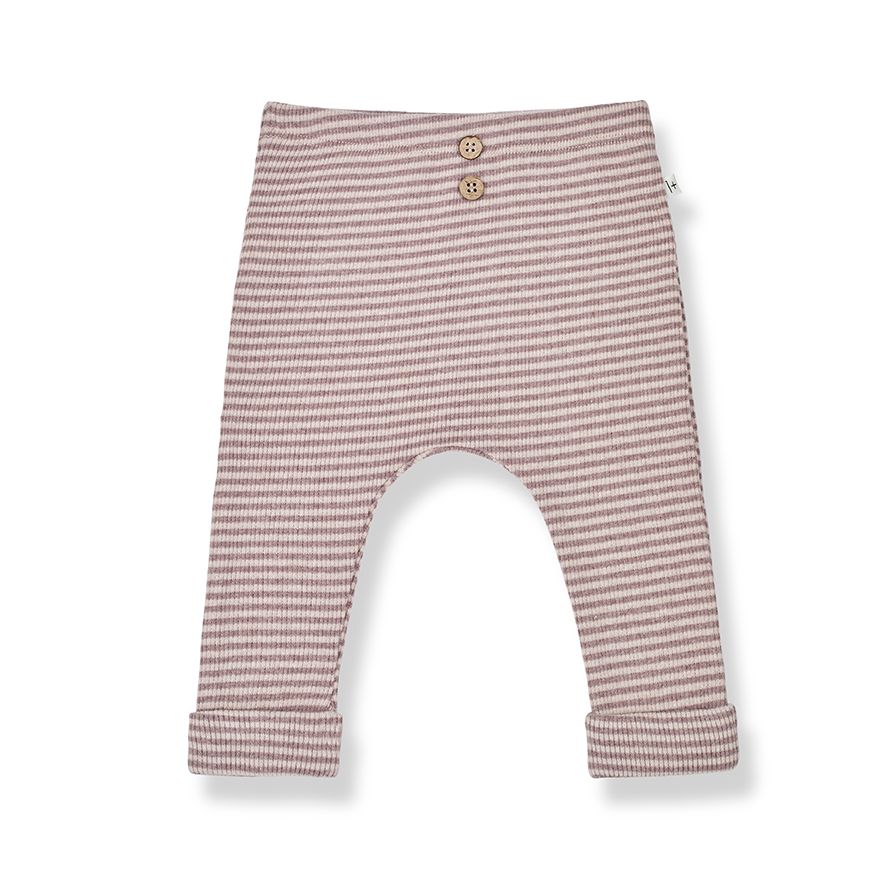 Nude/Mauve Striped Leggings - One More in the Family
