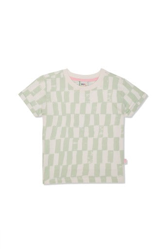 Seafoam Checkered T-Shirt - Mon Coeur SS24