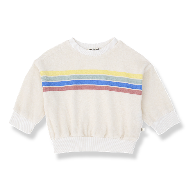 Santanyi Multi Stripe Terry Sweat Top-One More in the Family SP26