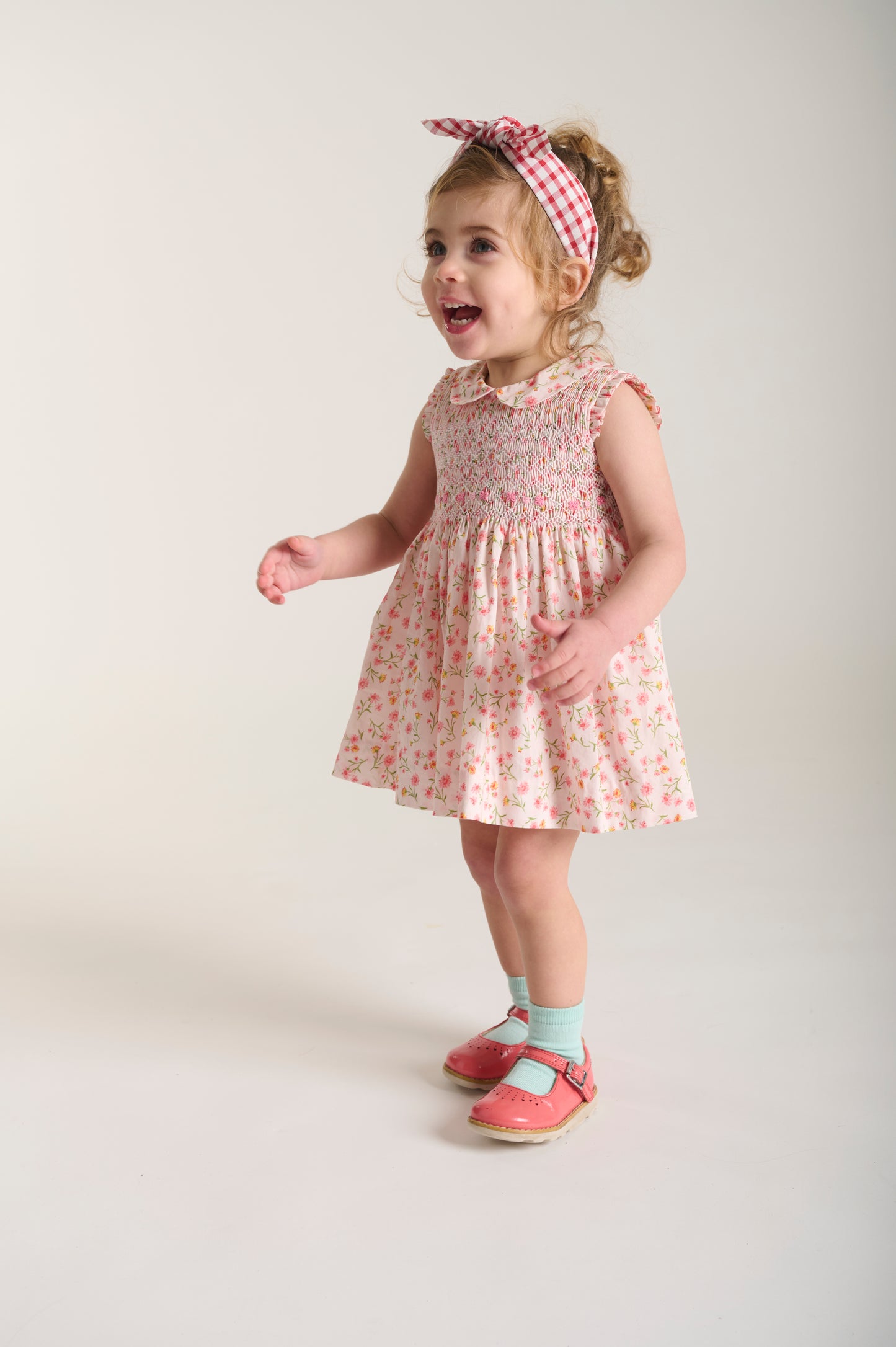 Lottie Pink & Yellow Daisy Smocked  Dress - Question Everything Sp26