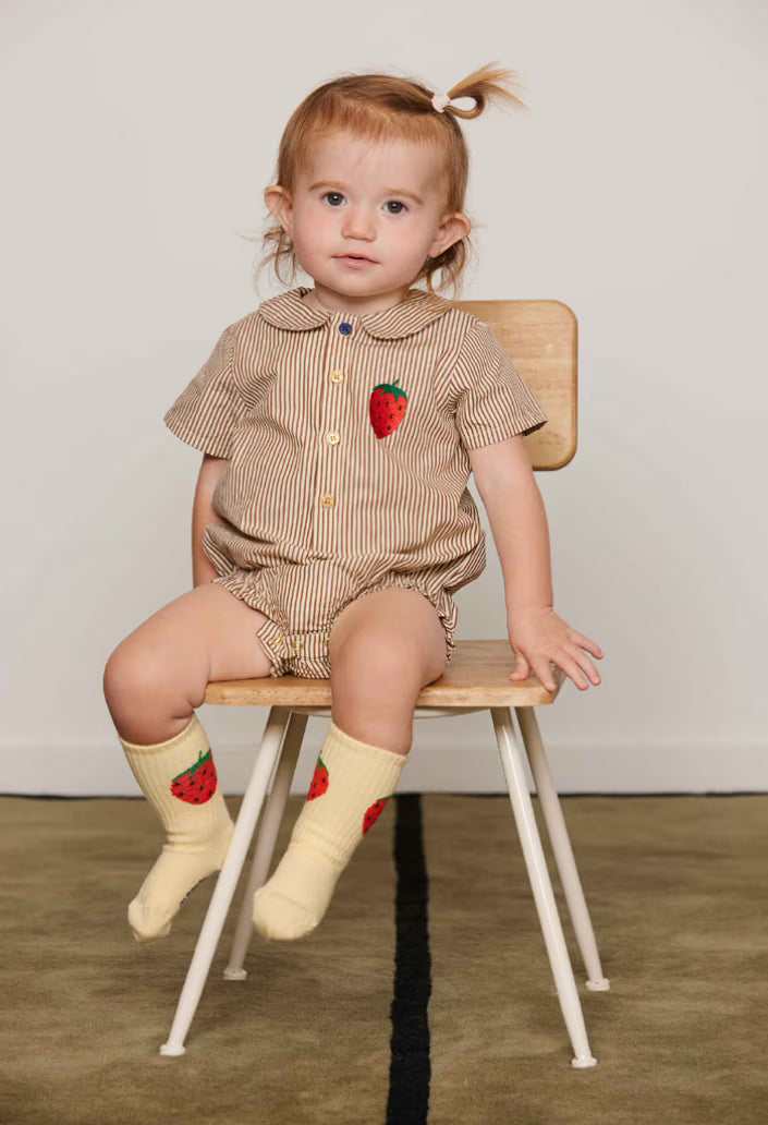 Poplin Stripe Berry Body -Mini Rodini SP26