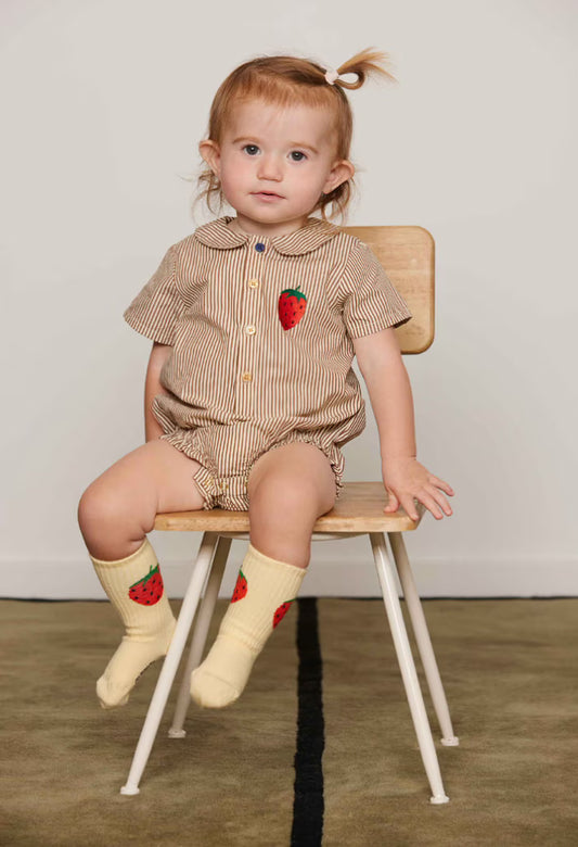 Poplin Stripe Berry Body -Mini Rodini SP26