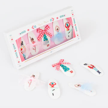 Embroidered Nutcracker Hair Clips - Meri Meri