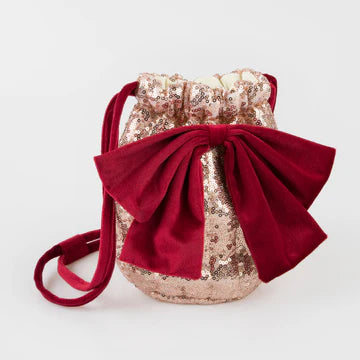Pink Sequin Bow Bag- Meri Meri