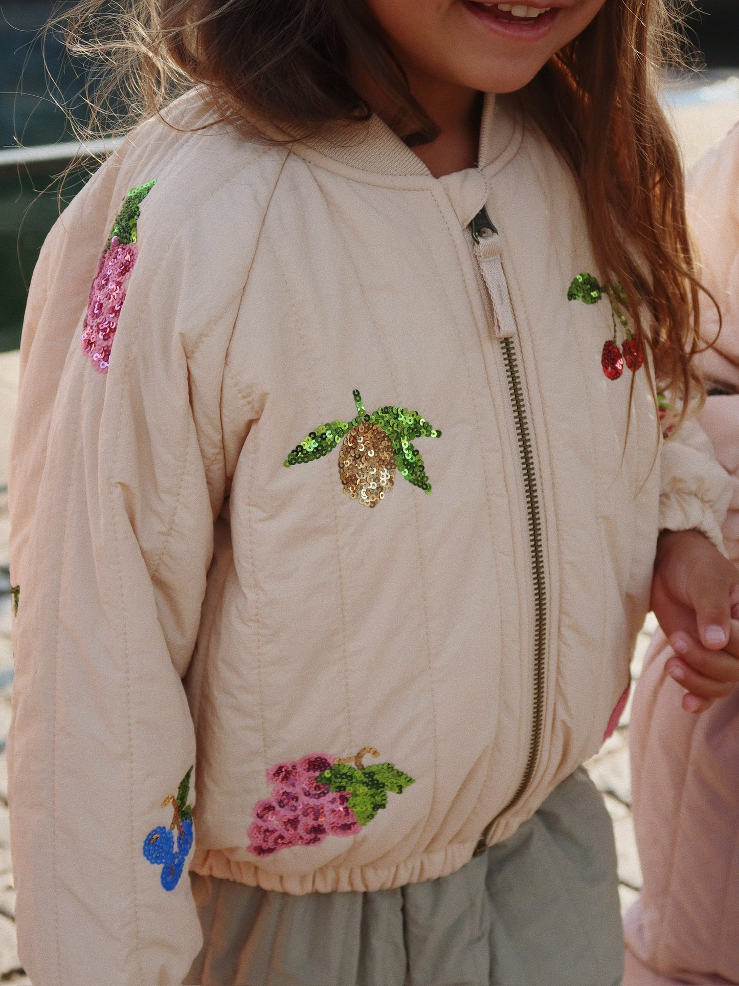 Juno Fruit Sequin Bomber Jacket-Konges Slojd FW25