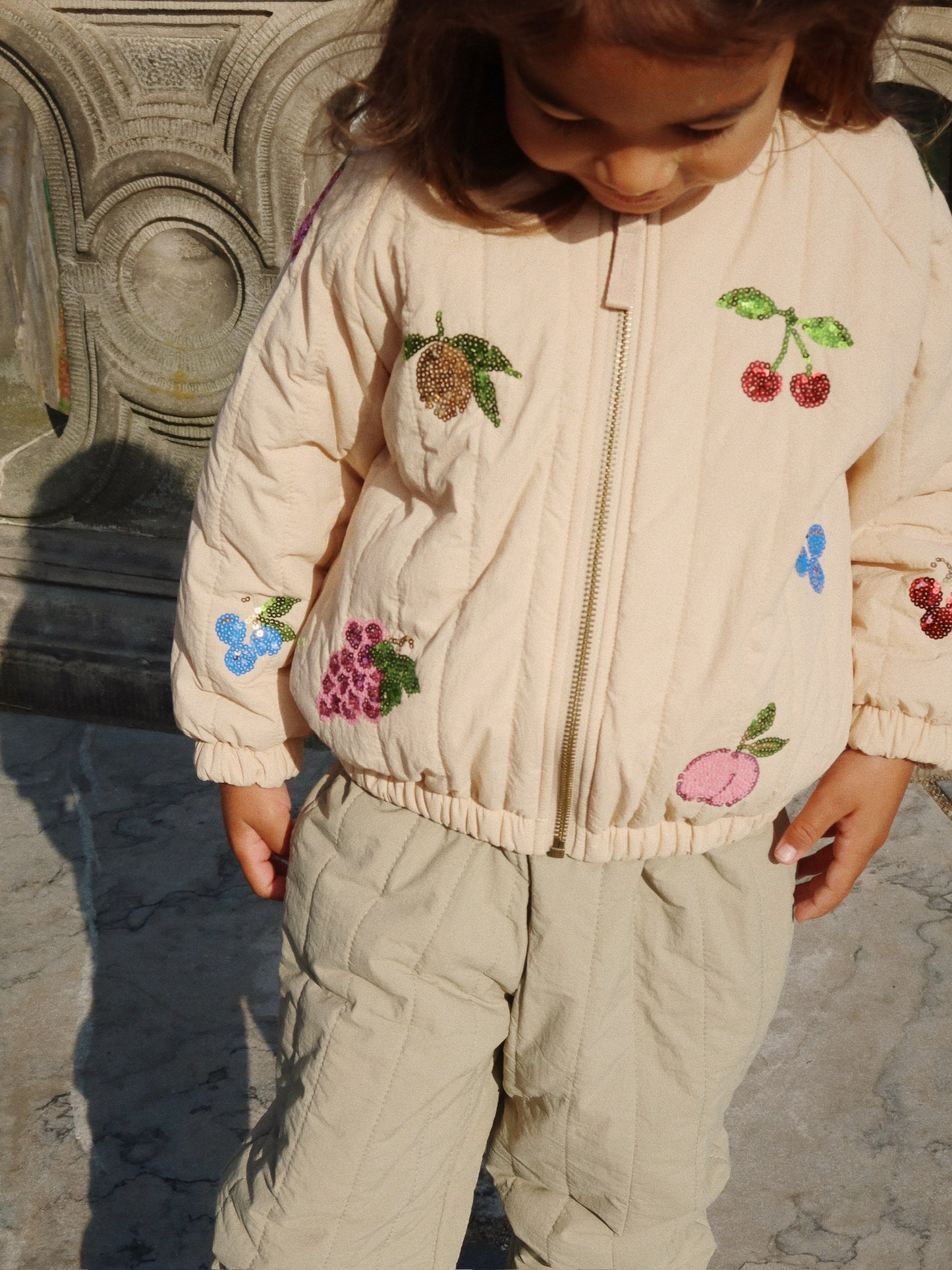 Juno Fruit Sequin Bomber Jacket-Konges Slojd FW25