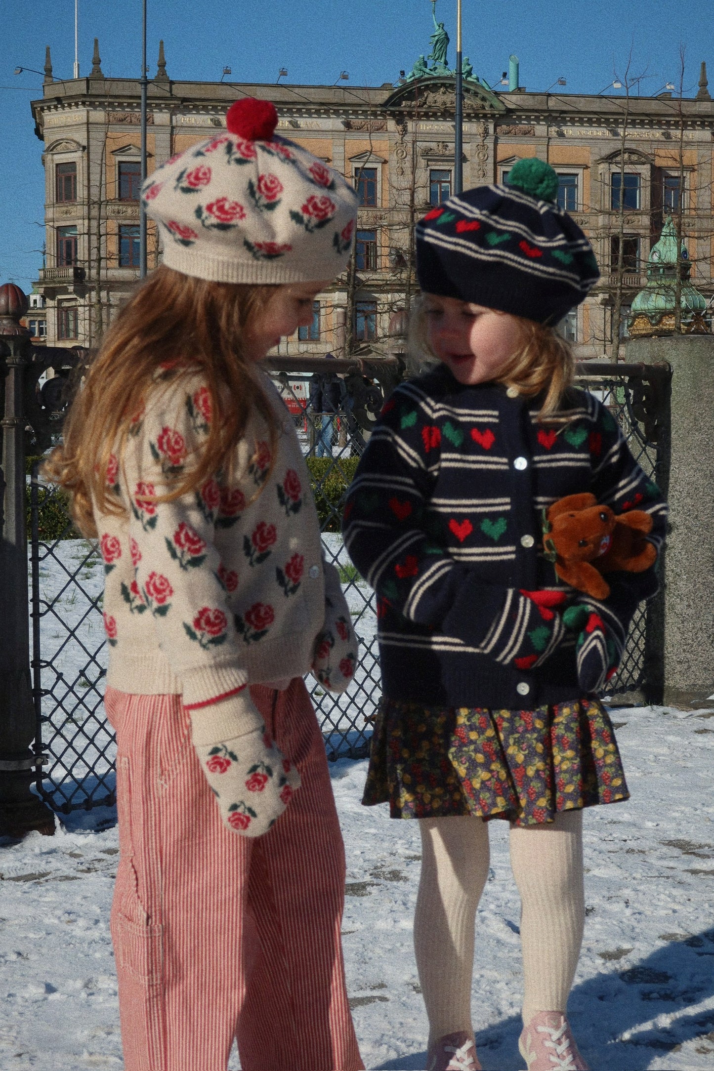 Belou Rose Knit Cardigan w Collar-Konges Slojd FW25