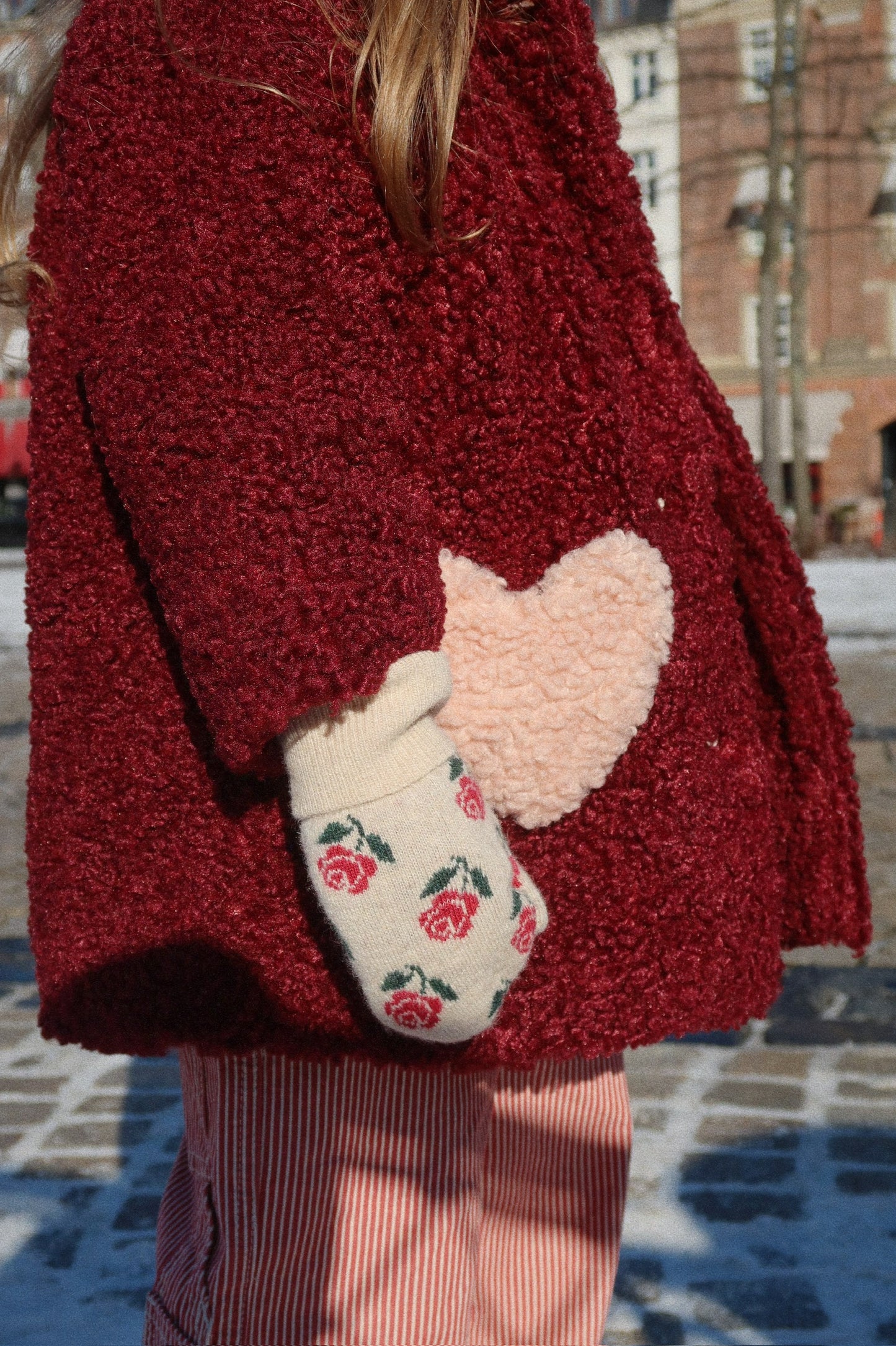 Fluffy Heart Coat-Konges Slojd FW25