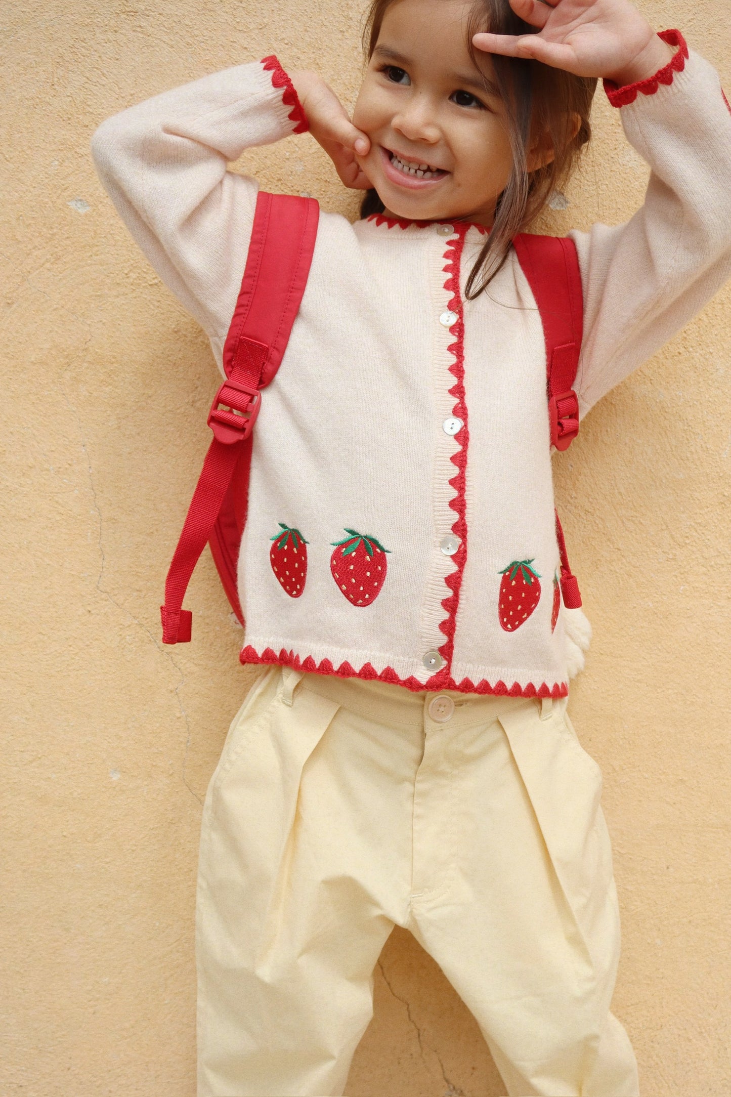 Colette Strawberry Cardigan-Konges Slojd SP26