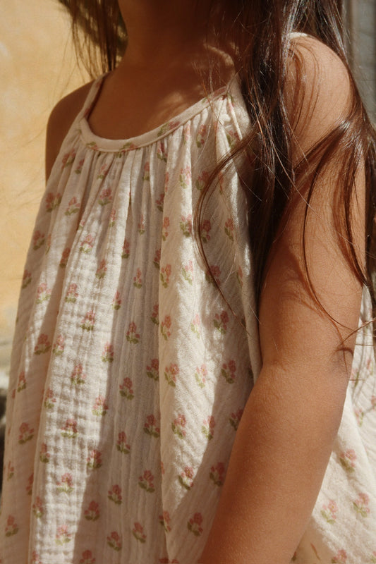 Coco Floral Muslin Strap Dress-Konges Slojd SP26