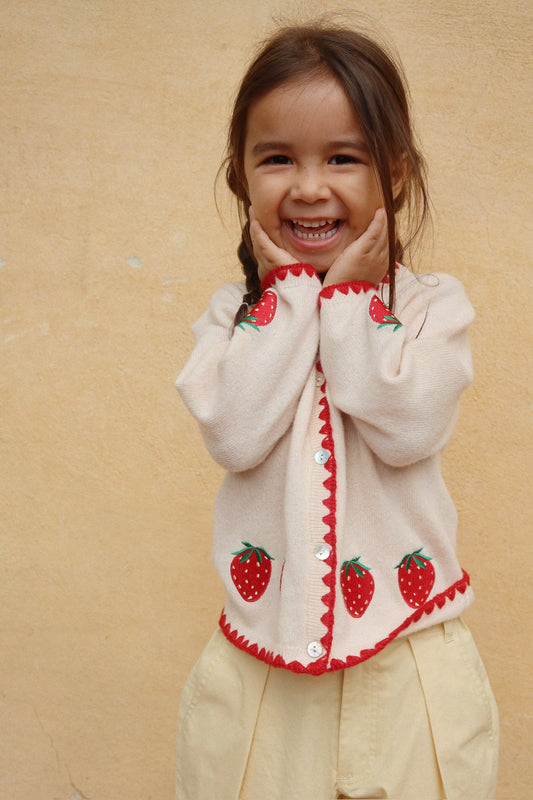 Colette Strawberry Cardigan-Konges Slojd SP26